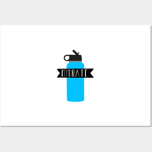 Hydrate Water Bottle Posters and Art